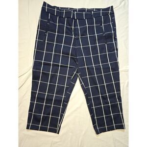 Time and Tru Size 16 Dark Blue Plaid Women's Capri Pants - 115